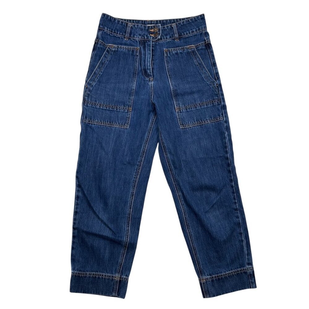 Forever 21 Cargo Jean 25 Blue Casual Boho Rugged Outdoors